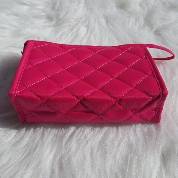 Fuschia Quilted Makeup Bag - Picture 2 of 7
